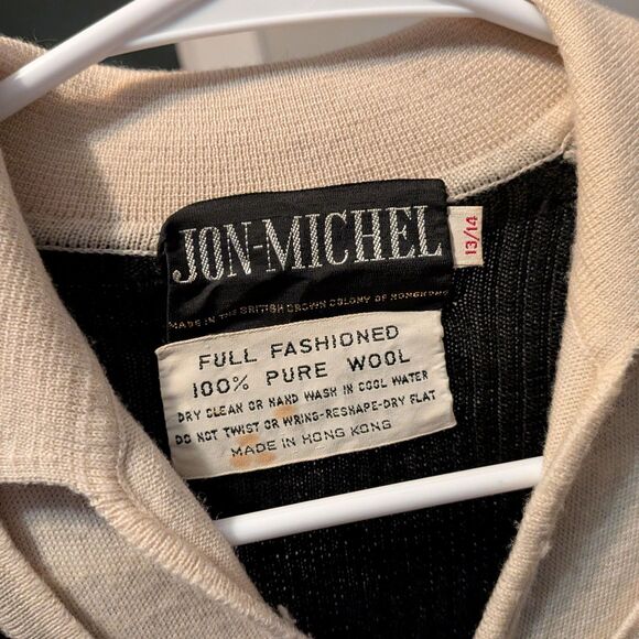 Vintage 70s Jon Michel Wool Maxi Dress Collared Dark Academia 13/14 - FLAWED - Picture 8 of 12